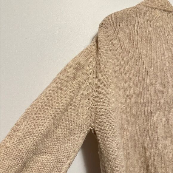Montgomery Ward Vtg 70s Cable Knit Sweater Cream Cardigan Size XL Fishermancore - Picture 6 of 6